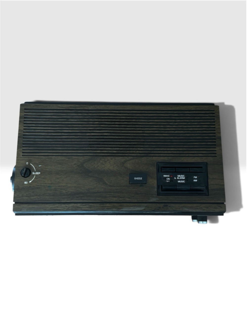 Vintage 1970s GE C4331B Flip Clock AM/FM Alarm Radio TESTED WORKING Woodgrain - Picture 6 of 15